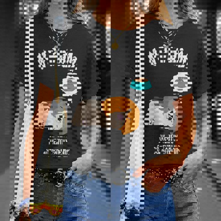 かわいいスリーピングビーグル ペット愛好家のための面白い犬のデザイン Tシャツ 彼女への贈り物