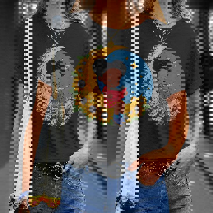 かわいいトップアフリカ系アメリカ人の黒人の女の子 Tシャツ 彼女への贈り物