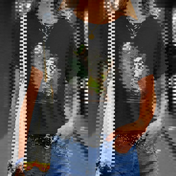 かわいいバレーボール・パンダ Tシャツ 彼女への贈り物