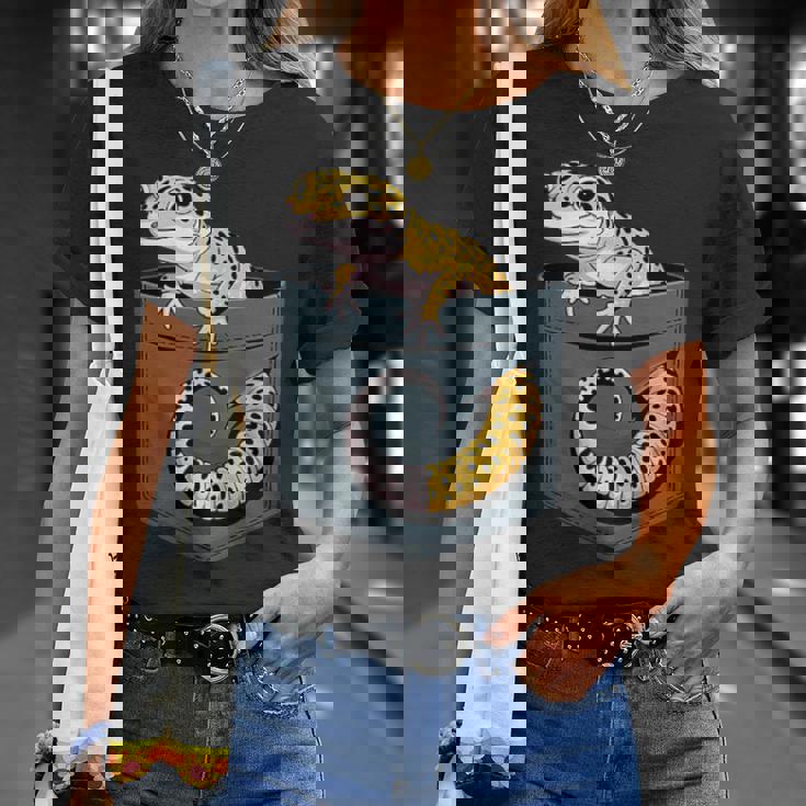 かわいいヒョウゲッコ トカゲ爬虫類 ヒョウ ヤモリのお父さん用 Tシャツ 彼女への贈り物