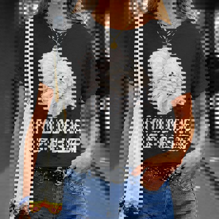 かわいいビションフリーゼ If You Love Me Let Meleep パジャマ Tシャツ 彼女への贈り物