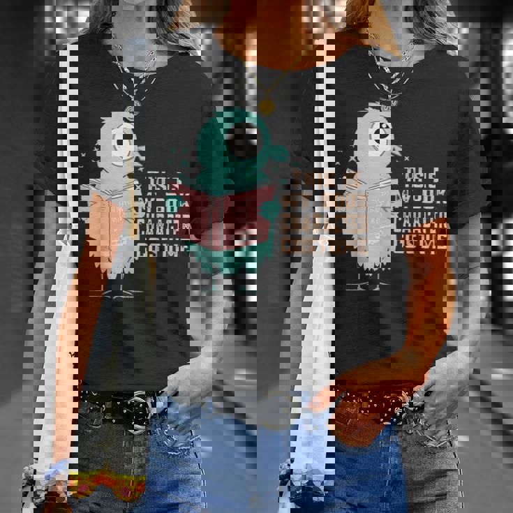 かわいいピジョン This Is My Book キャラクターコスチューム 読書用 Tシャツ 彼女への贈り物