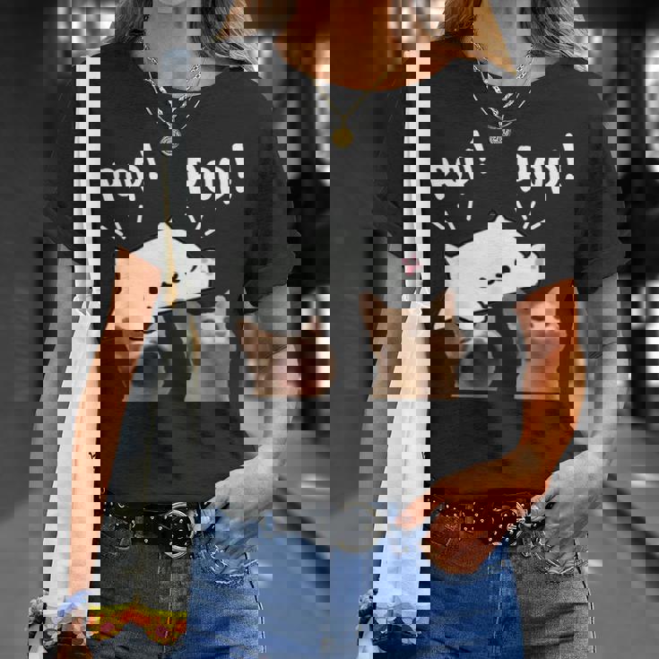 かわいいボンゴ猫遊びポップ猫ミーム Tシャツ 彼女への贈り物