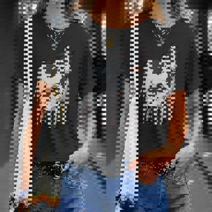 かわいい牛の絵 牛のアート 子牛 牛 母牛 Tシャツ 彼女への贈り物