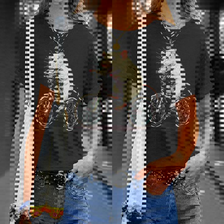 げっ歯類と白いネズミ愛好家のためのクールなサイクリングラット Tシャツ 彼女への贈り物