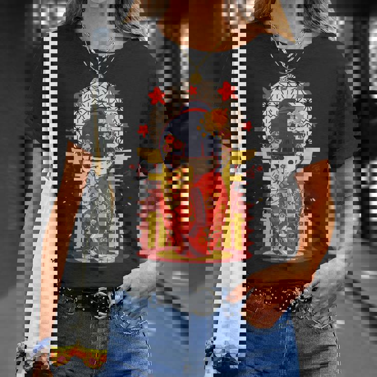 こけし 人形 シャツ 和装 赤 日本運 福 Tシャツ 彼女への贈り物