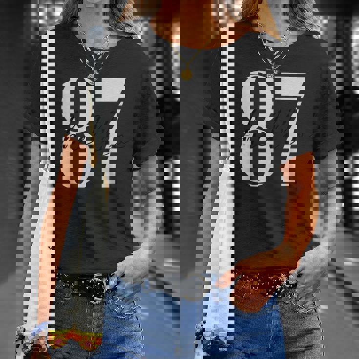 こんにちは 87歳誕生日ようこそ 87 Tシャツ 彼女への贈り物