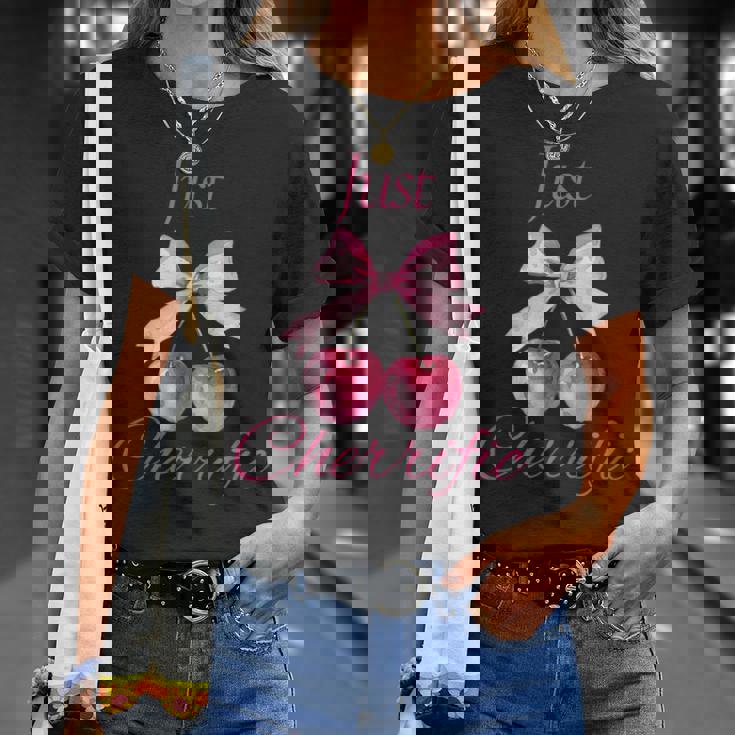 さくらんぼ かわいいチェリーピンクチェリー Tシャツ 彼女への贈り物