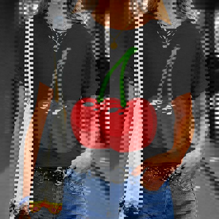 さくらんぼ2本 Tシャツ 彼女への贈り物