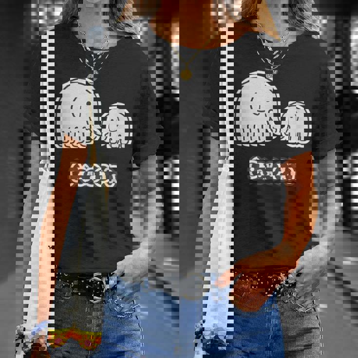 ぞうさん 親子【Paoon】象 赤ちゃん 家族 ファミリー【どうぶつフレンズ】かわいい 動物 キャラクター イラスト Tシャツ 彼女への贈り物