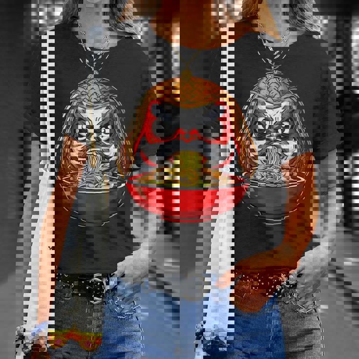 だるま人形 日本 ラーメン 和麺 Tシャツ 彼女への贈り物