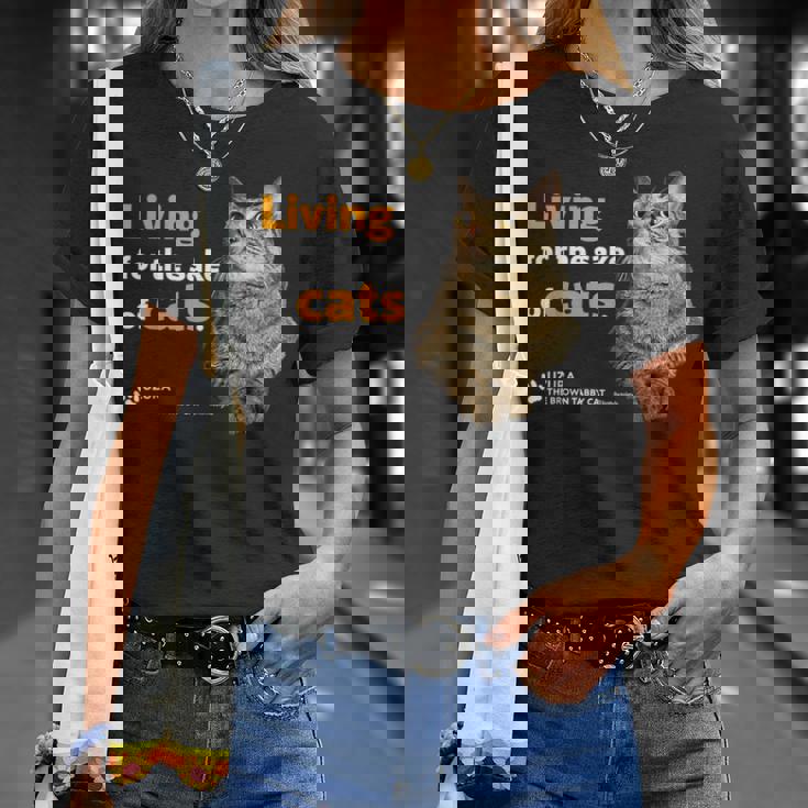 ねこのために生きてる 猫 かわいい キジトラ猫 Cat Tシャツ 彼女への贈り物