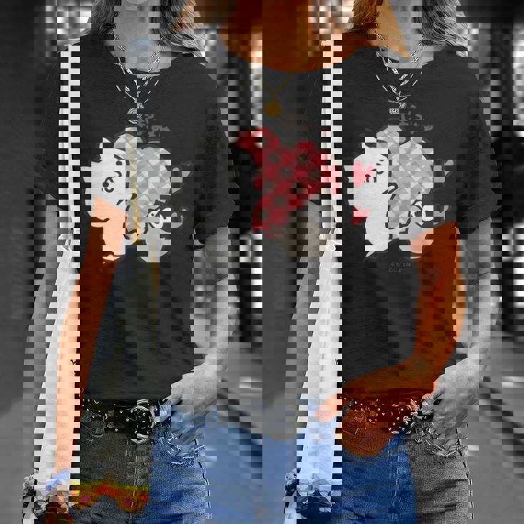 ねこぺん日和 ハート Tシャツ 彼女への贈り物