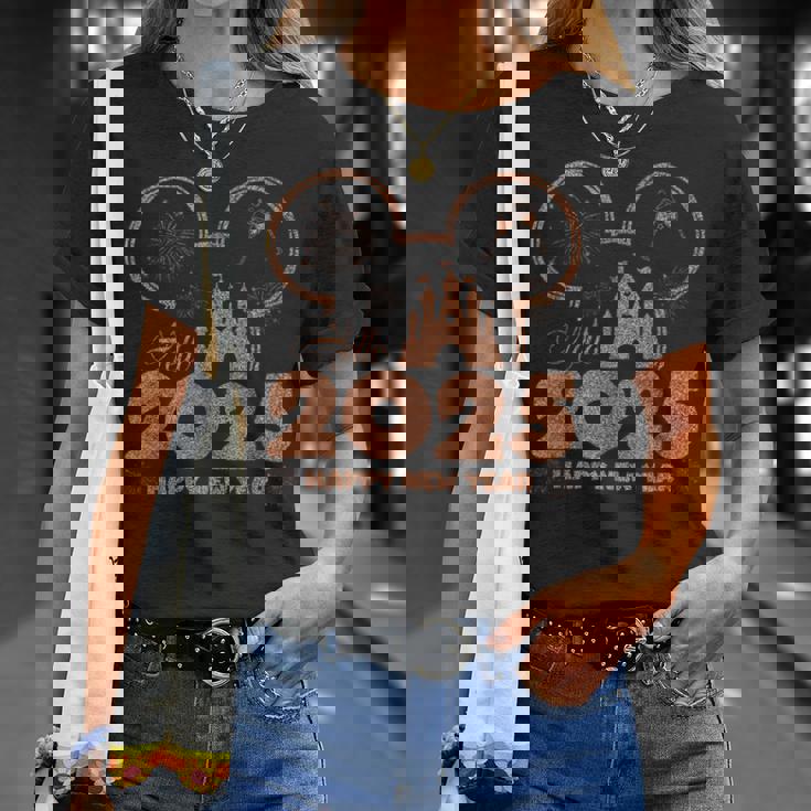 ねずみ 2025 新年あけましておめでとうございます 花火パーティー 2025 ファミリー Tシャツ 彼女への贈り物