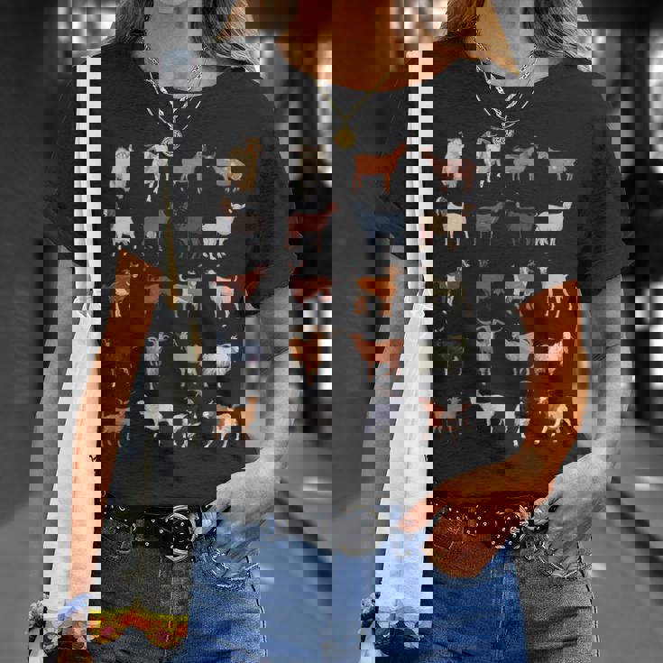 ふれあい動物園 たくさんのヤギ Tシャツ 彼女への贈り物