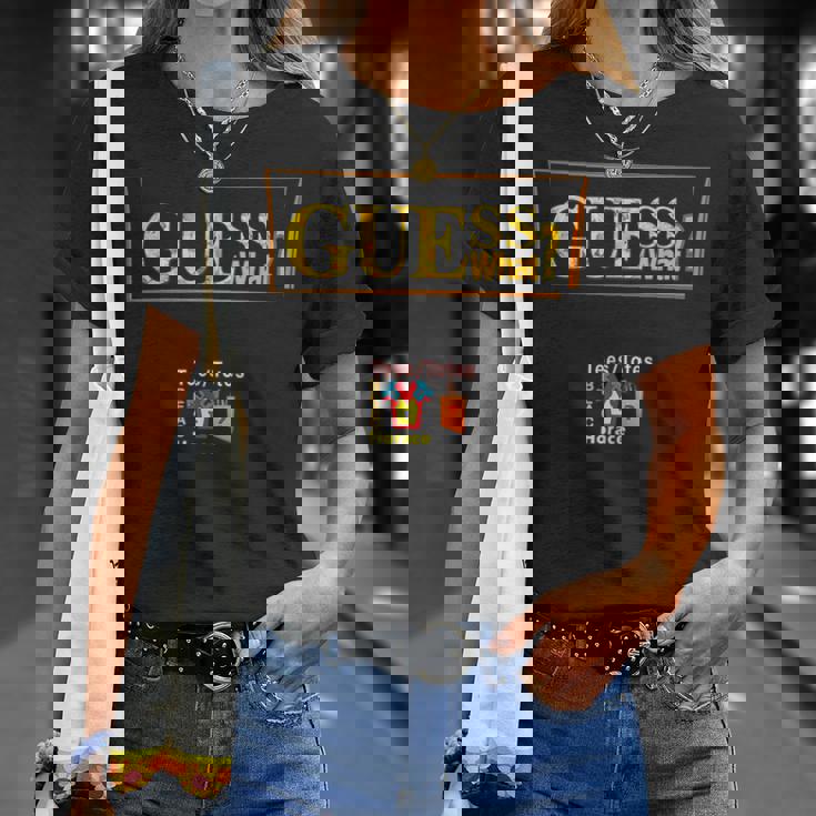 もっと見る。プラスデザイン、Guess What_、ティーセットティートップ Tシャツ 彼女への贈り物