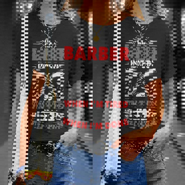 やったら床屋止まるよ美容師理髪師プレゼント Tシャツ 彼女への贈り物