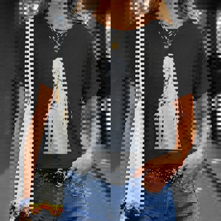 ゆきおんな アニメ キャラクター 日本語脚本背景 Tシャツ 彼女への贈り物