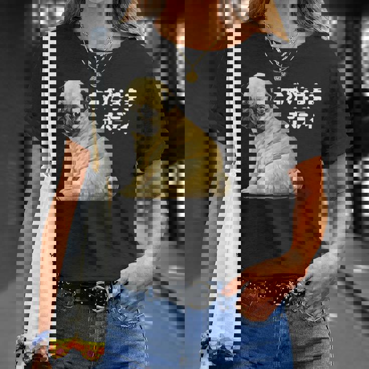 わがままボディ パグのチャーム満点デザイン 犬愛好家、ペットオーナー向け Tシャツ 彼女への贈り物