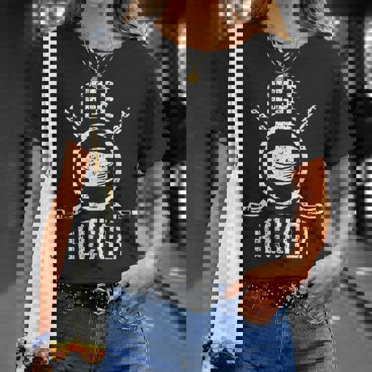 アイスホッケー ギフト ラケット パック 男性女性子供 Ice Hockey Tシャツ 彼女への贈り物