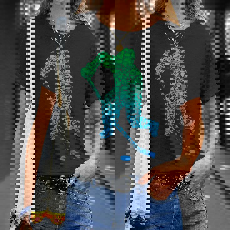 アイスホッケー選手ユースメンズキッズボーイズ 長袖tシャツ Tシャツ 彼女への贈り物