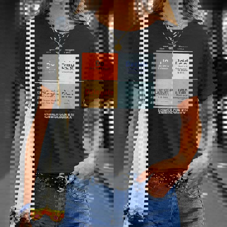 アイゼンハワー意思決定マトリックスのイラスト Tシャツ 彼女への贈り物