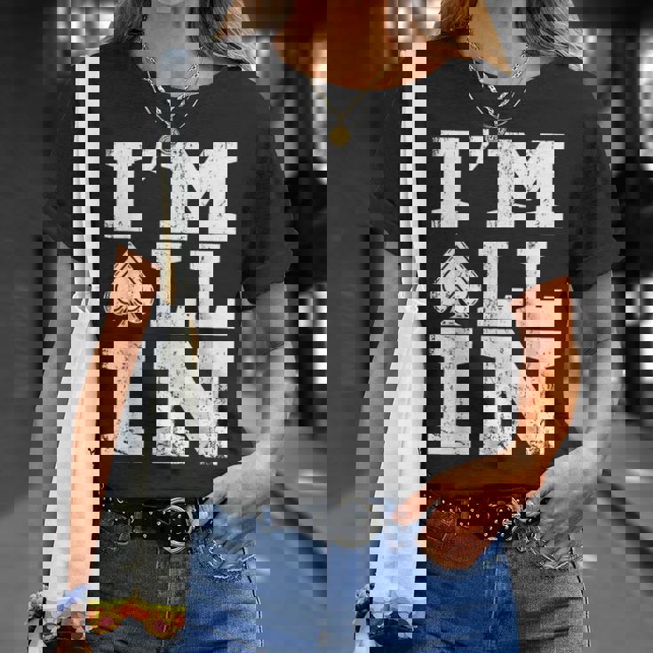アイムオールイン ポーカーシャツ ポーカープレイヤー カード ギャンブラー Tシャツ 彼女への贈り物