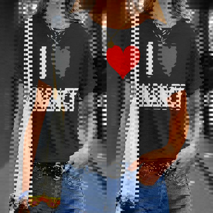 アイラブナンシー-ハート Tシャツ 彼女への贈り物