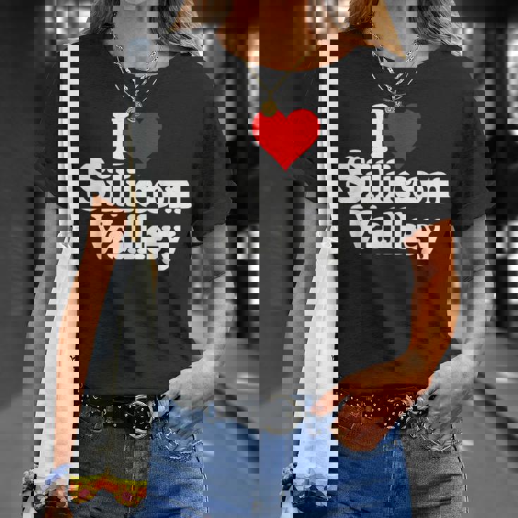 アイラブハートシリコンバレーv カリフォルニア Tシャツ 彼女への贈り物