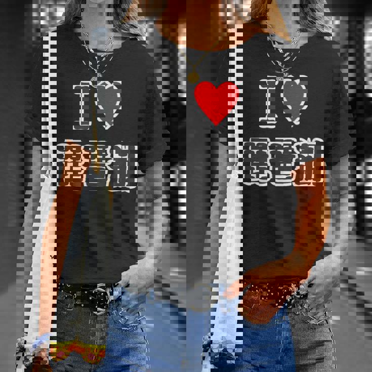 アイラブ・琵琶湖（I Love ハート）滋賀【47都道府県】ジモtティjimo-T 地元愛 観光 お土産 ご当地・面白 Tシャツ 彼女への贈り物