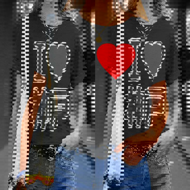 アイラブ・神戸（兵庫県）（I Love ハート）Big 大きな文字【47都道府県】ジモtティ お土産 面白い Tシャツ 彼女への贈り物