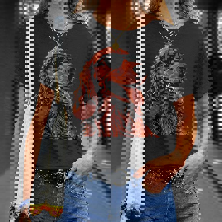 アイリッシュセッター犬種グラフィック。 Tシャツ 彼女への贈り物