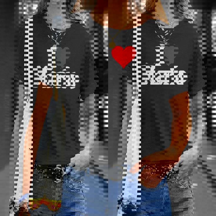 アイ・ラブ・ハート・マリオ Tシャツ 彼女への贈り物