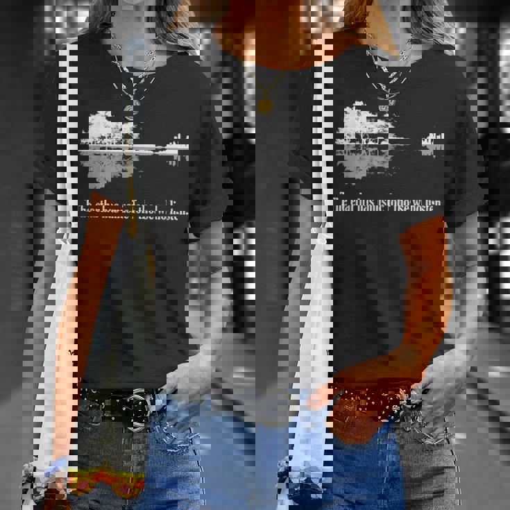 アコースティックギター Earth Has Music For Listen Tシャツ 彼女への贈り物