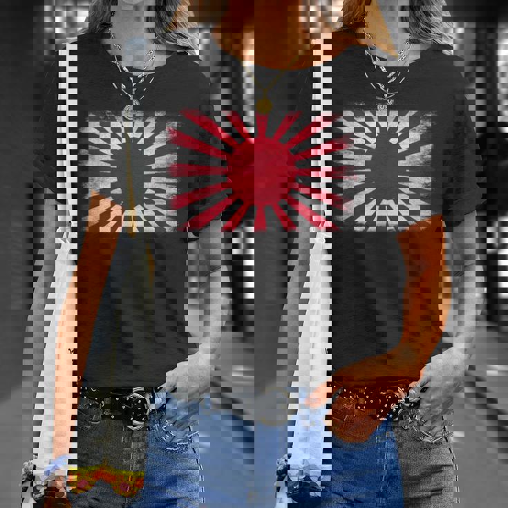 アサヒ国旗 日本 セッティングサン Tシャツ 彼女への贈り物