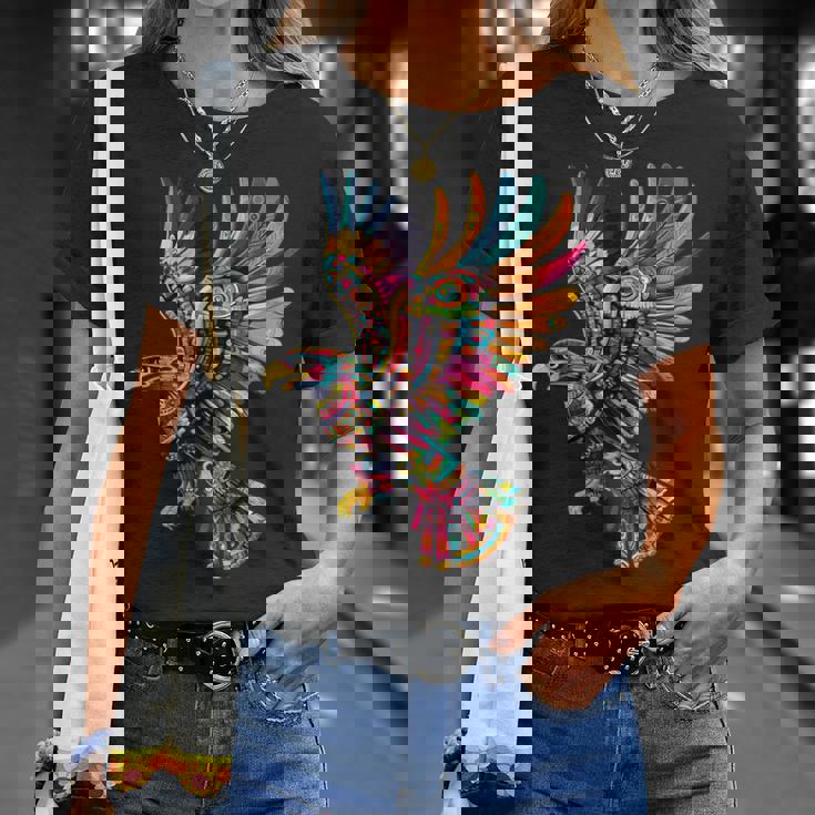 アステカ メキシコ神話 羽をつけた蛇 鷲 マヤ人 Tシャツ 彼女への贈り物