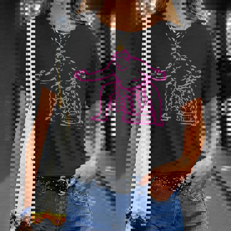 アスレチック相撲インスピレーションシルエット Tシャツ 彼女への贈り物