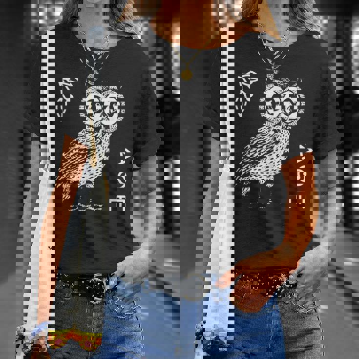 アテナのフクロウ ギリシャ神話 古代ギリシャ Tシャツ 彼女への贈り物