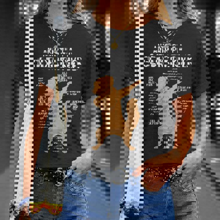 アナトミー・オブ・ア・ゴールデン・レトリバー 犬 オーナー 子犬 面白い キュート Tシャツ 彼女への贈り物