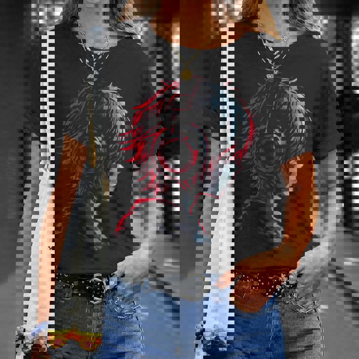 アニメ 漫画 グラフィック ヘッドフォン アートワークアニメ Tシャツ 彼女への贈り物