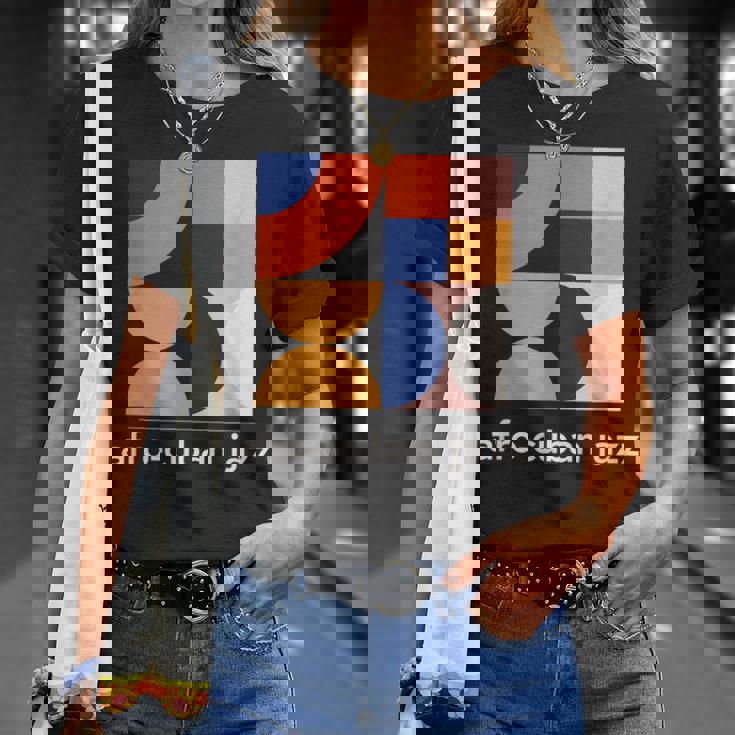 アフロキューバンジャズ ヴィンテージ ラテンジャズ ミュージックバンド Tシャツ 彼女への贈り物