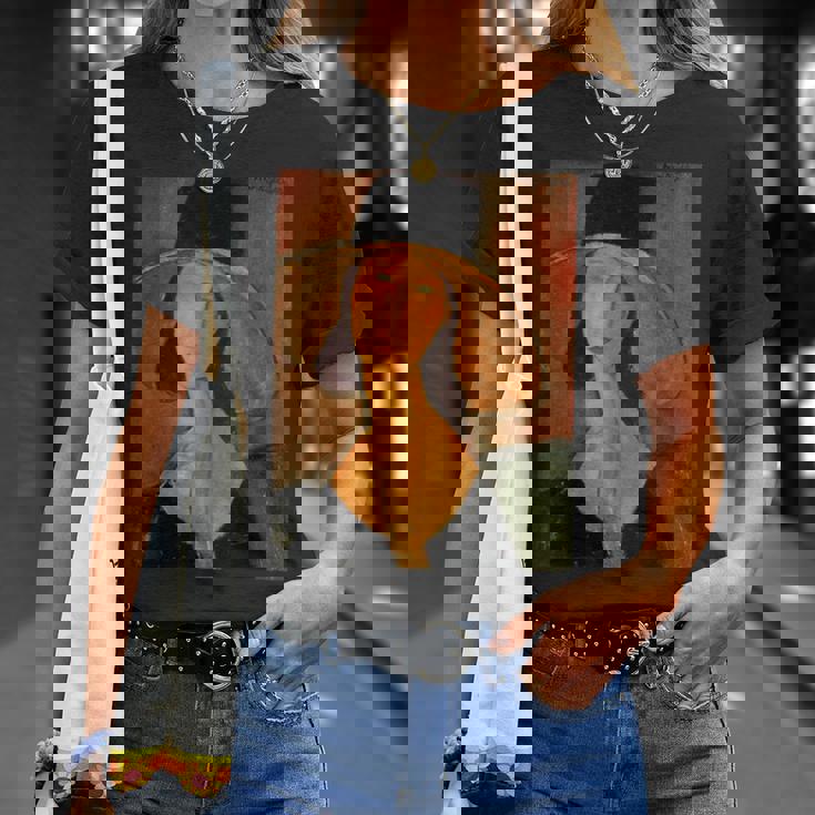 アメデオ モディリアーニのジャンヌ・ヘブターヌ 大きな帽子 Tシャツ 彼女への贈り物