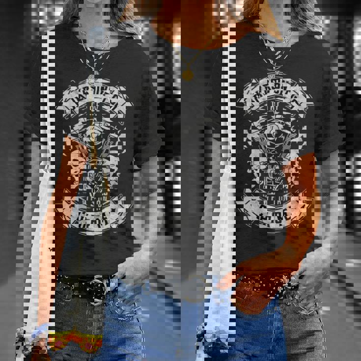 アメリカン バイク おしゃれ ドクロ エンジン ダメージ 面白い イラスト 長袖tシャツ Tシャツ 彼女への贈り物