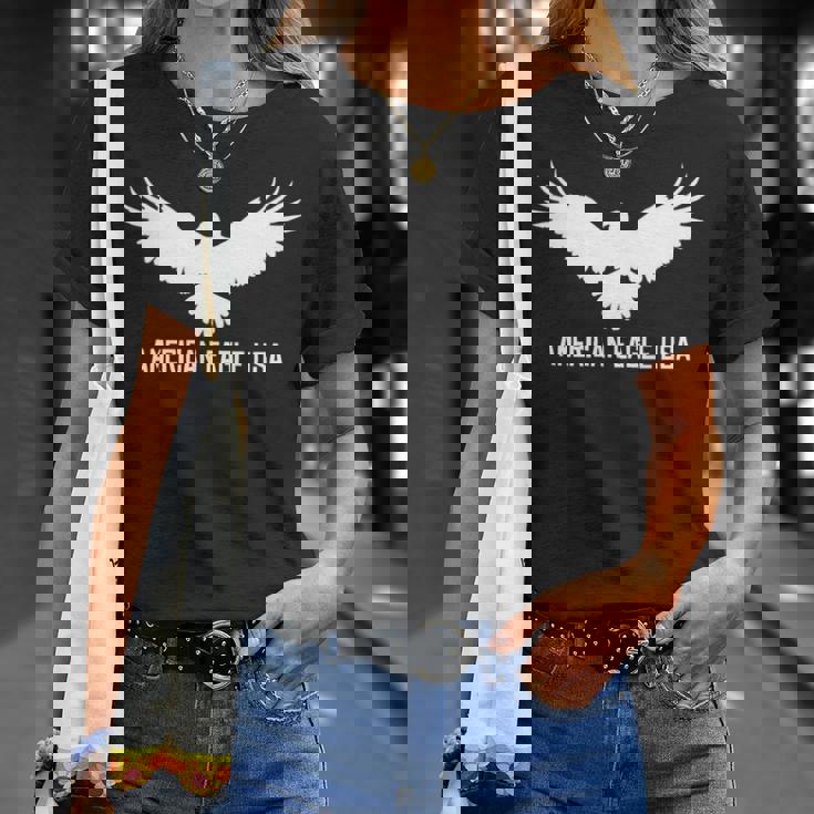 アメリカンイーグル Usa ハクトイーグルシルエット 長袖tシャツ Tシャツ 彼女への贈り物