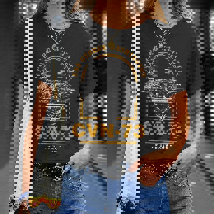 アメリカ海軍航空母艦 Cvn-73 ジョージ・ワシントン Uss George Washington Tシャツ 彼女への贈り物