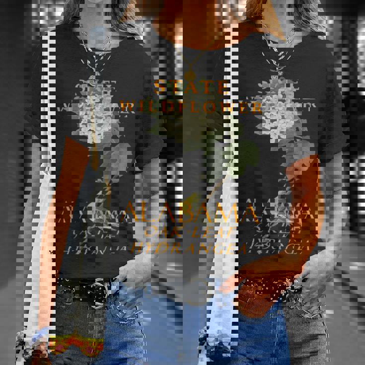 アラバマ準州ワイルドフラワー オークの葉のアジサイ Tシャツ 彼女への贈り物