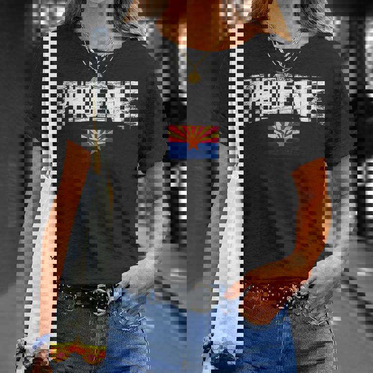 アリゾナ州フェニックス フラッグ プライド ヴィンテージ Az Tシャツ 彼女への贈り物