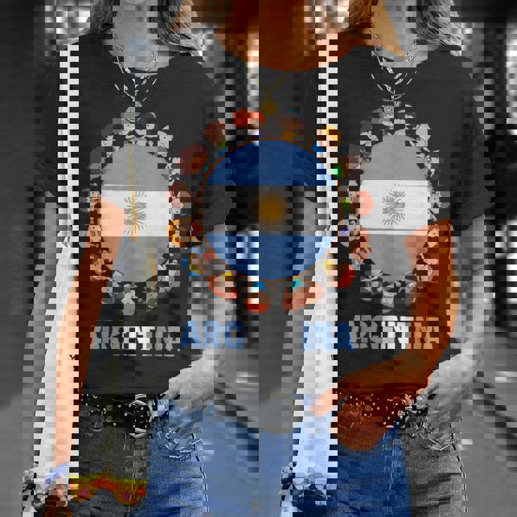 アルゼンチン国旗 ヒスパニック文化遺産月間 アルゼンチン キッズ Tシャツ 彼女への贈り物