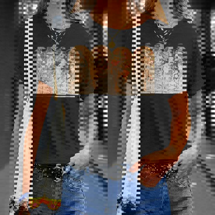 アルフォンス・マリア・ミュシャの季節 Tシャツ 彼女への贈り物