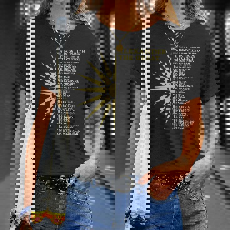 アレクサンダー大王の戦い 古代マケドニア Tシャツ 彼女への贈り物